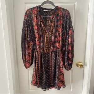 ZARA Boho pattern dress Size SMALL